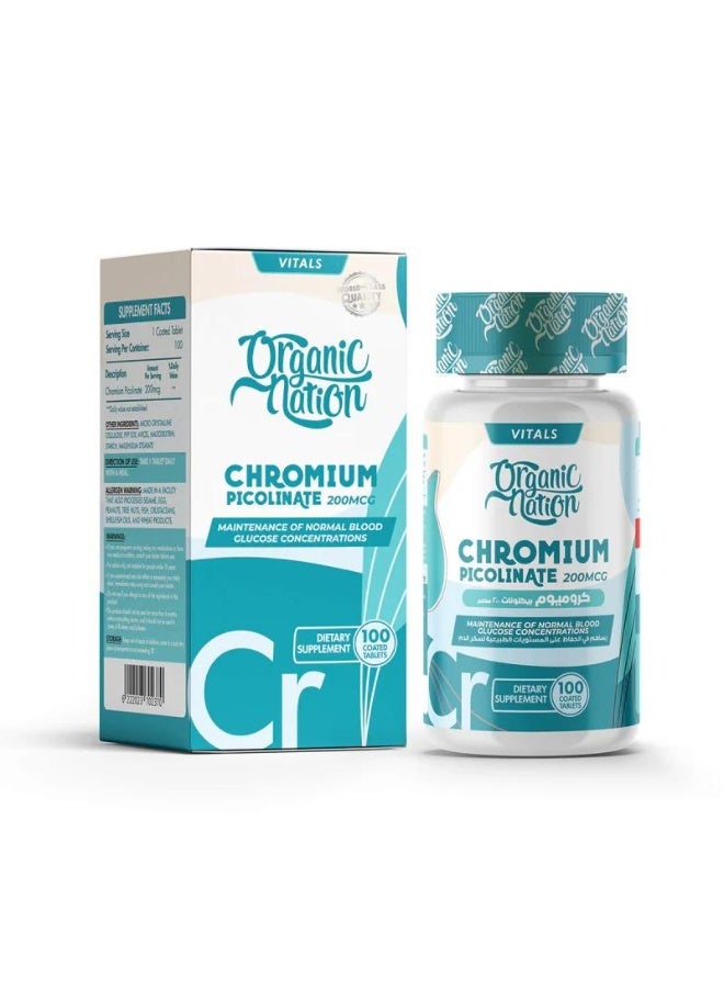 Chromium Picolinate 200 mcg – 100 Tablets